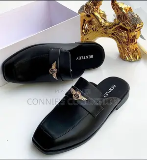 Black Bentley Leather Mules