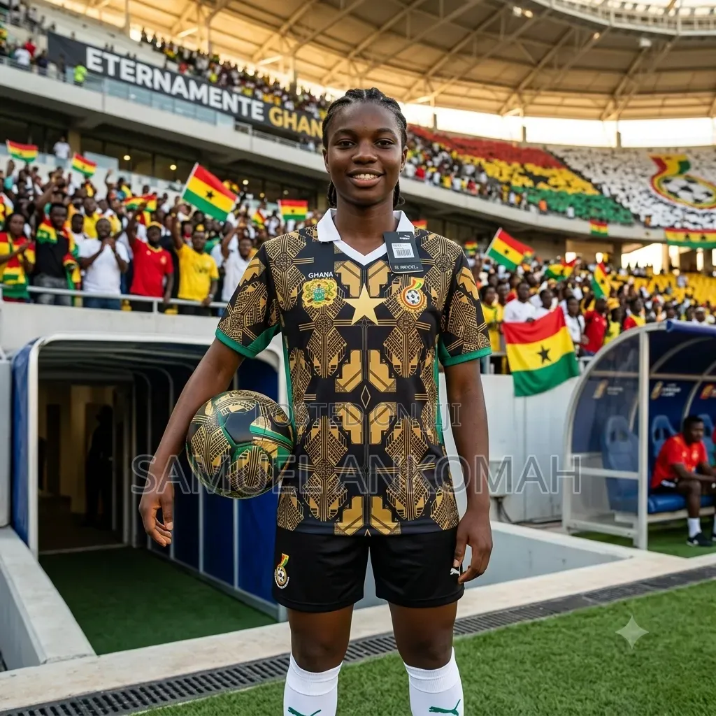 Custom Ghana Black Stars Gold Black Special Edition Jersey