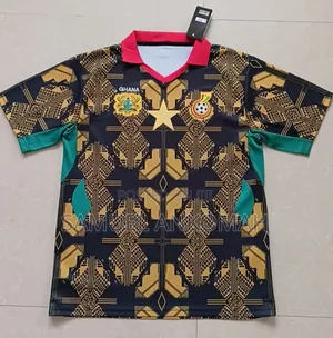 Custom Ghana Black Stars Gold Black Special Edition Jersey