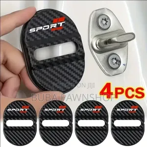 ​4 X Carbon Fiber Style Door Lock Striker Covers
