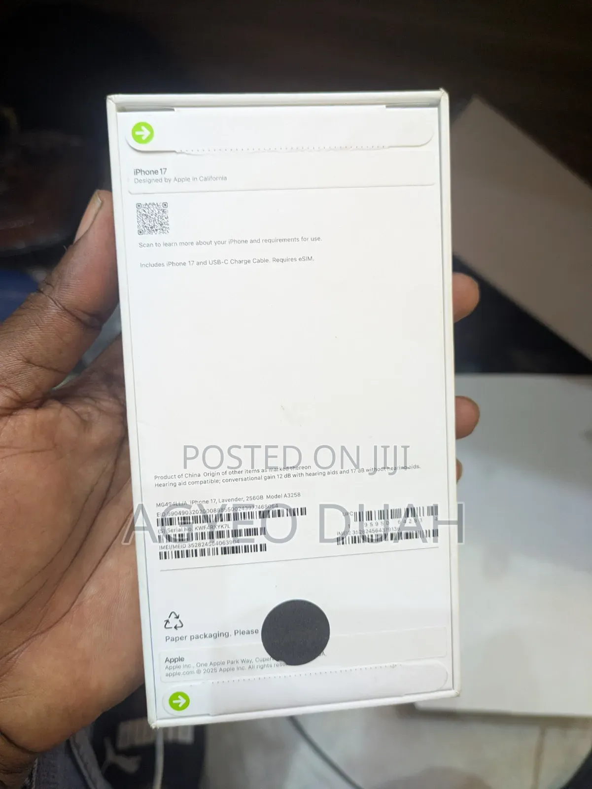 New Apple iPhone 17 256 GB