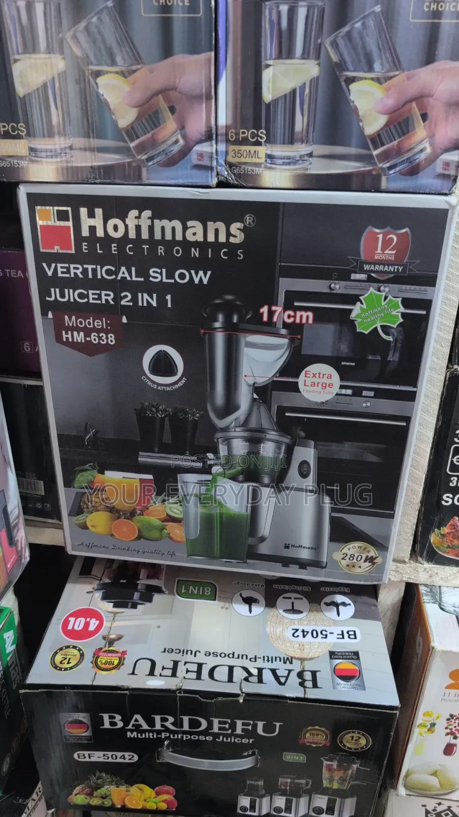 Hoffman 2 in 1 Vertical Slow Juicer