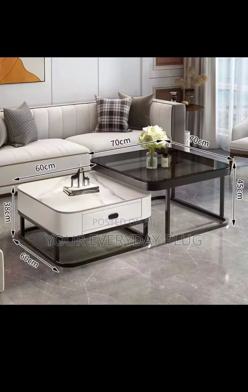 Modern 2 in 1 Center Table With Drawers