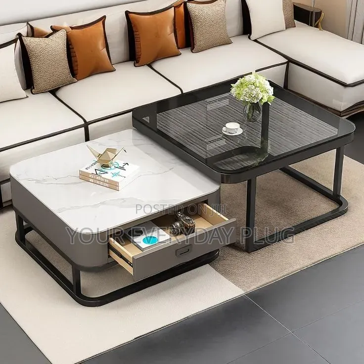 Modern 2 in 1 Center Table With Drawers