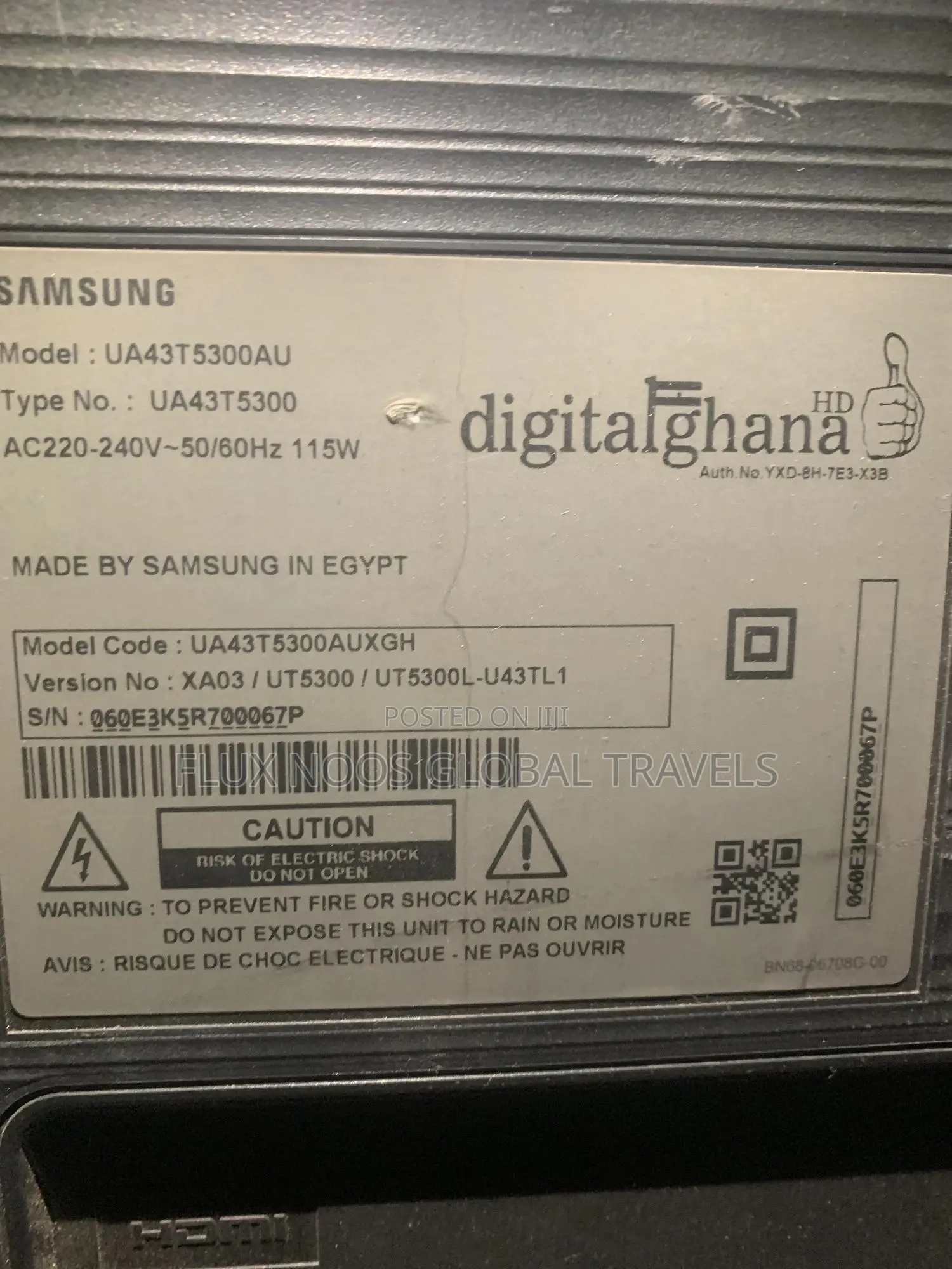 Original 43 Inch Samsung Tv. Screen Delays Before Coming