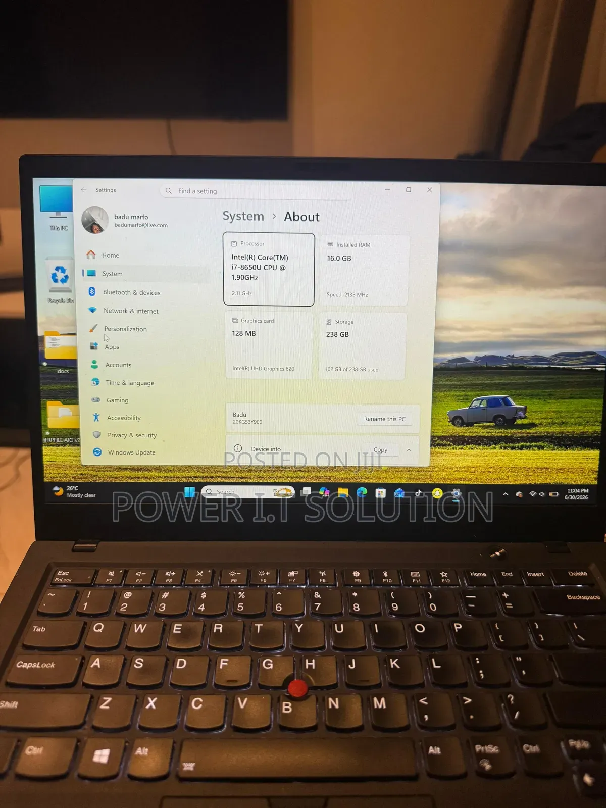 Laptop Lenovo ThinkPad X1 Carbon 16GB Intel Core i7 SSD 256GB