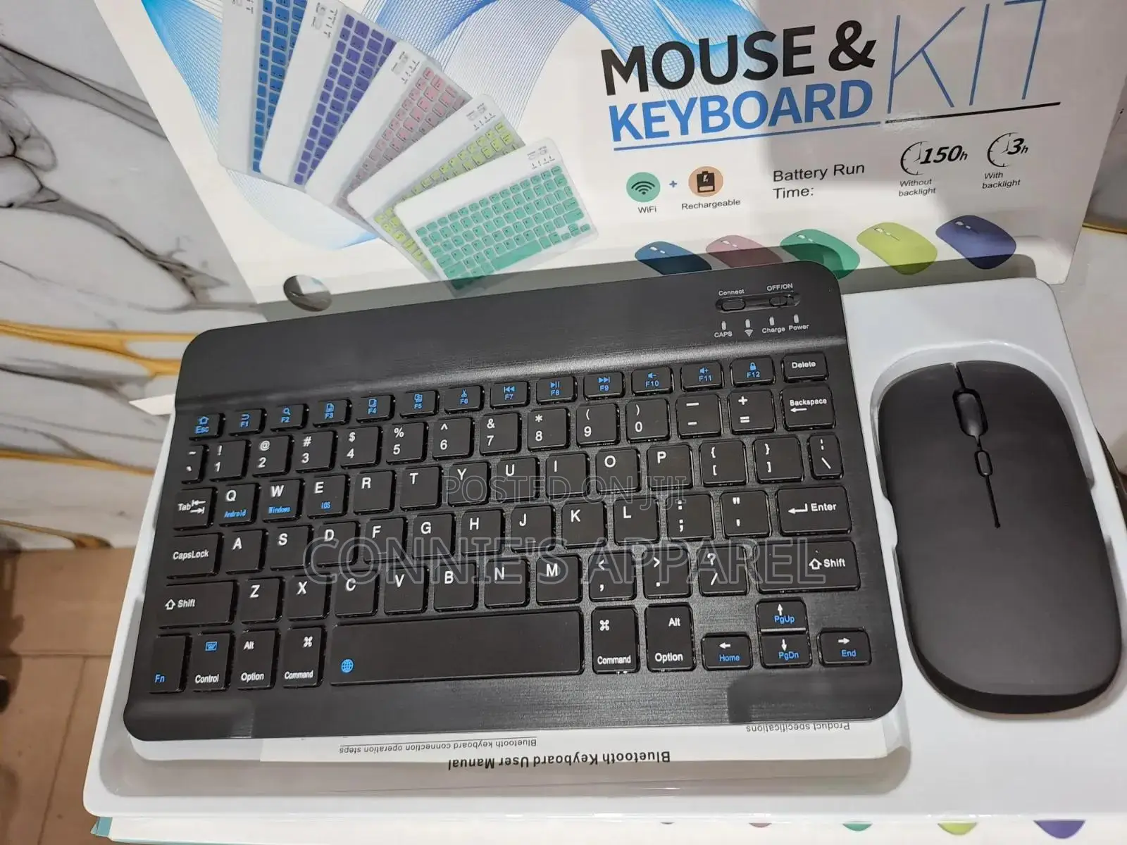 Mouse And Keyboard Kit For Tablets/Wifi And Rechargeable