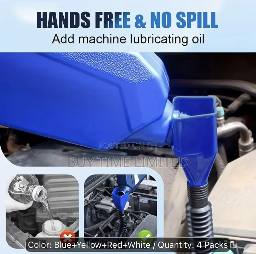 3 Pack Retractable Funnel ( Oil /Fuel Car, Motorcycles)