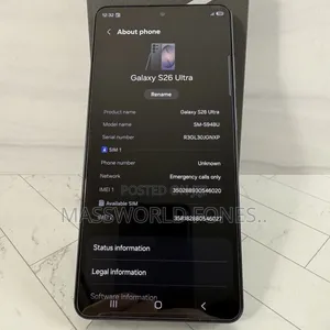 New Samsung Galaxy S26 Ultra 5G 512 GB Black