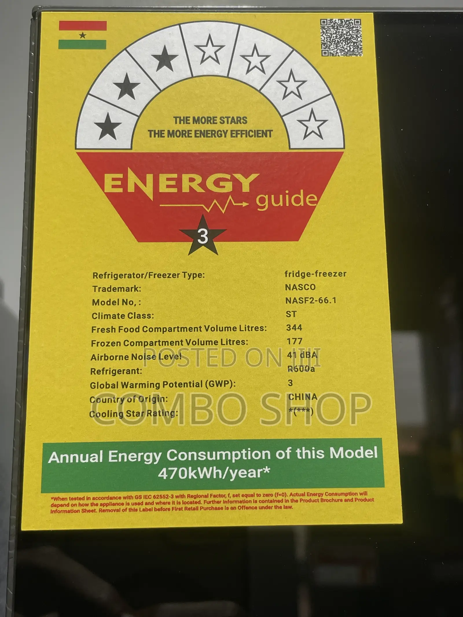 Nasco Refrigerator 521l