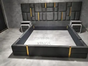 Luxury Fabric Upholstered Bed Frame – Brand New