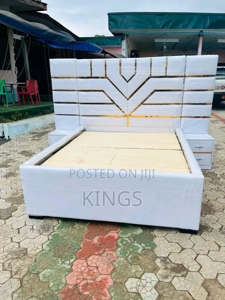 Luxury Fabric Upholstered Bed Frame – Brand New