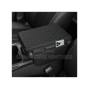 Universal Car Armrest Mat, Center Console Mat - Black