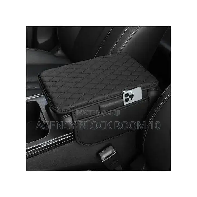 Universal Car Armrest Mat, Center Console Mat - Black