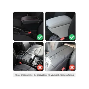 Universal Car Armrest Mat, Center Console Mat - Black