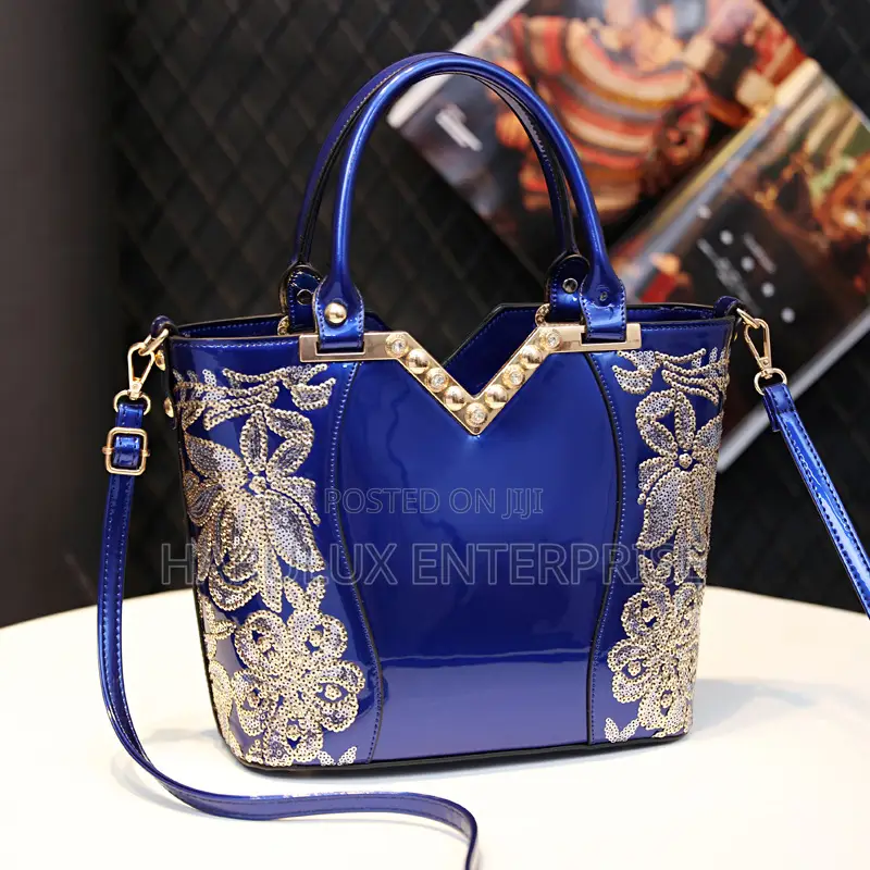 Luxury Red Embroidered Handbag