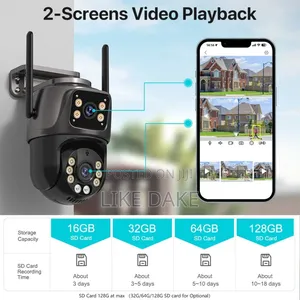 Double Lens Smart Wifi Icsee CCTV Security Camera