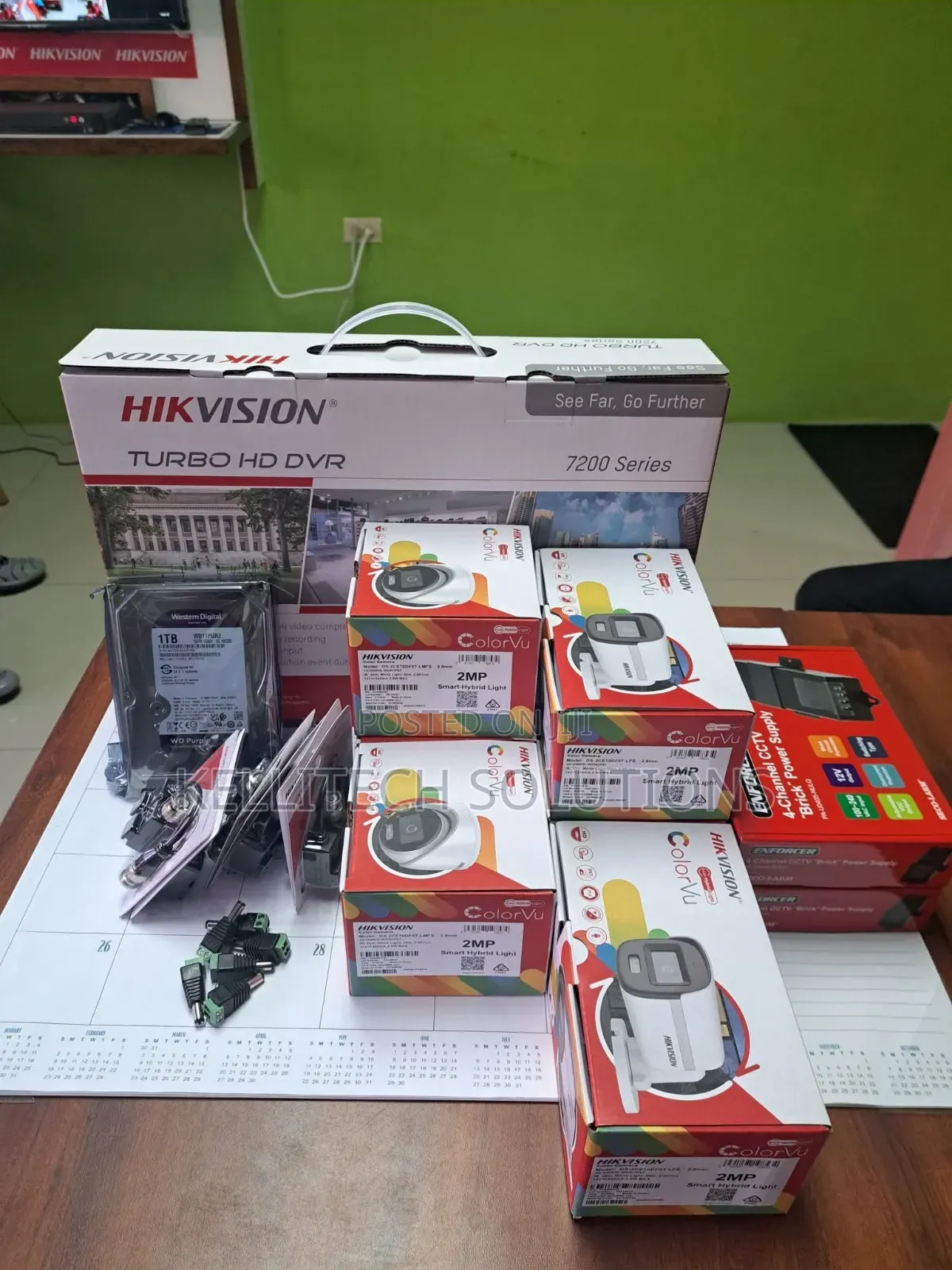 4-Channel 2mp Hikvision Colourvu CCTV Camera Kits