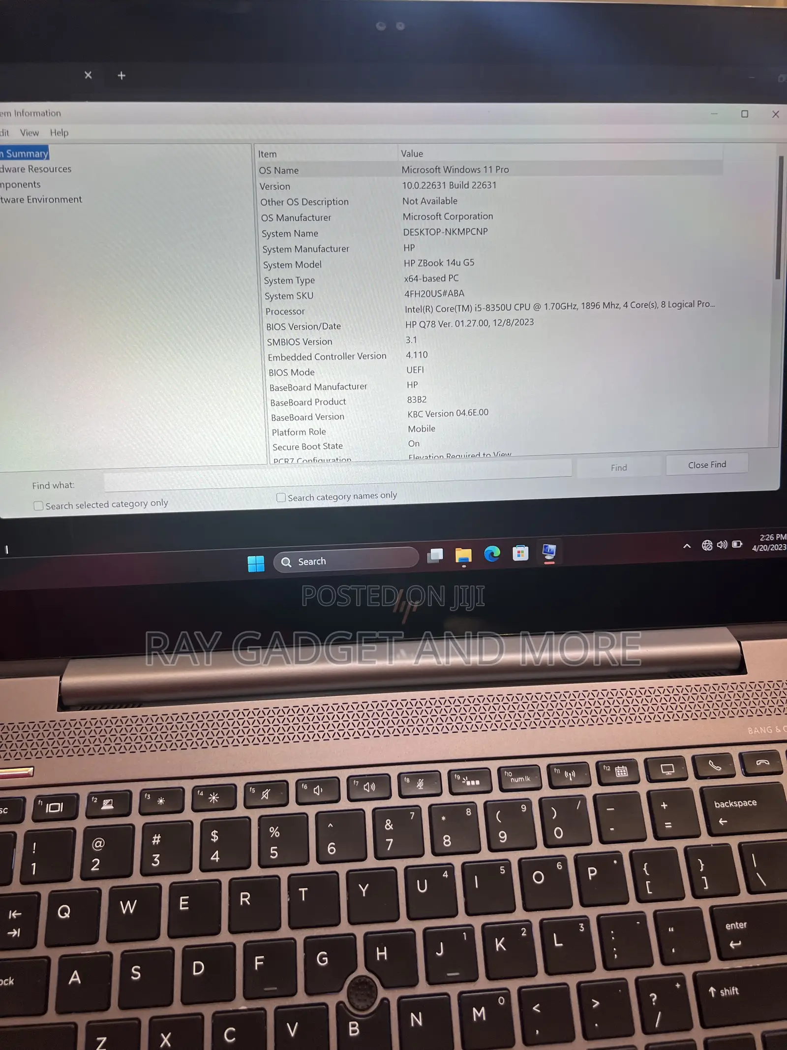 Laptop HP ZBook 14u G5 8GB Intel Core i5 SSD 256GB