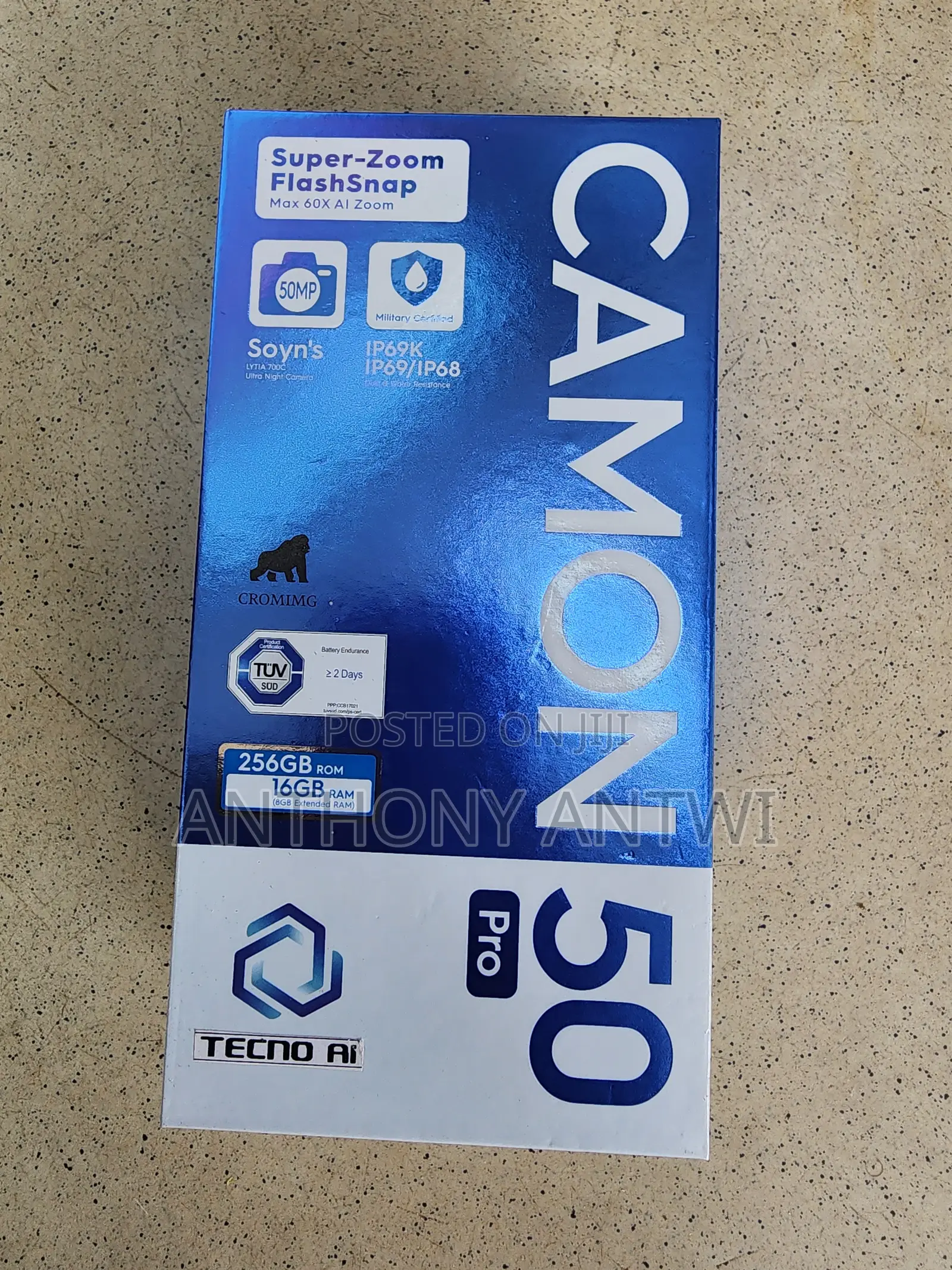New Tecno Camon 40 Pro 5G 256 GB Black