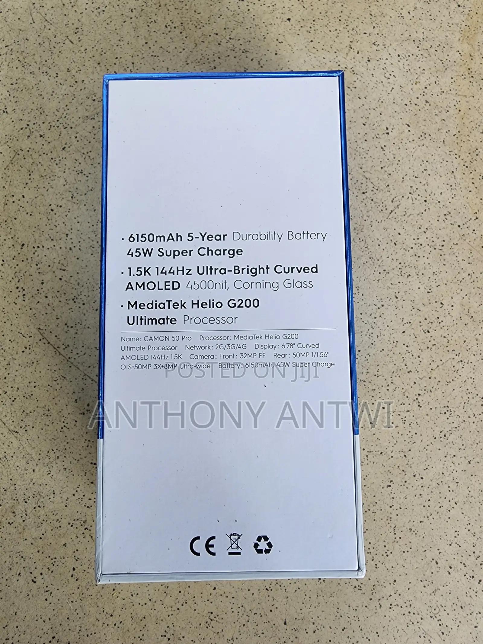 New Tecno Camon 40 Pro 5G 256 GB Black