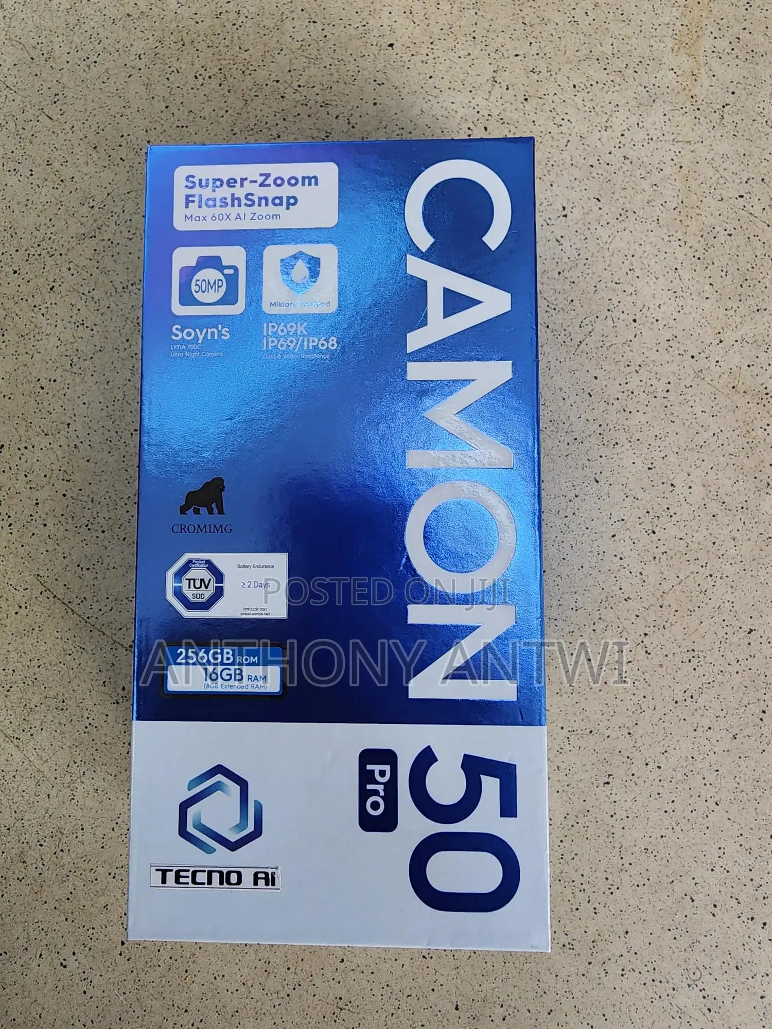 New Tecno Camon 40 Pro 5G 256 GB Black