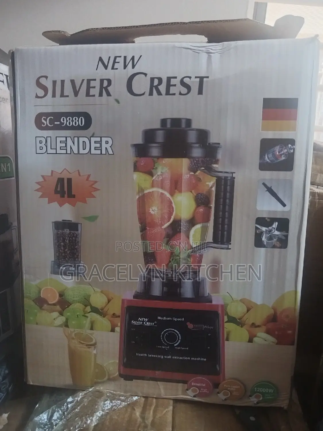 4l 2in1 Commercial Silver Crest Blender