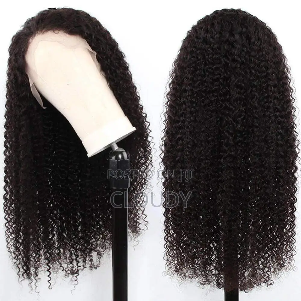 Black Curly Human Hair Wig