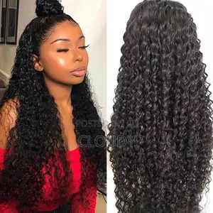 Black Curly Human Hair Wig
