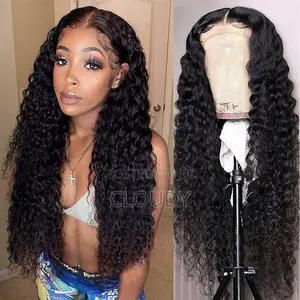 Black Curly Human Hair Wig