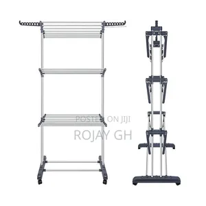 3-Tier Foldable Laundary Drying Rack - Black