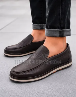 Coffee Brown Hermes Full Grain Leather Casual Loafers