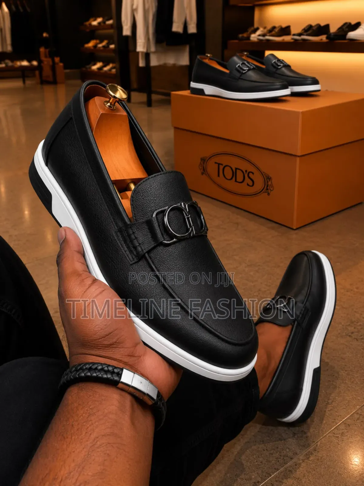 Tods Easy Wear Casual Sneakers Black and White