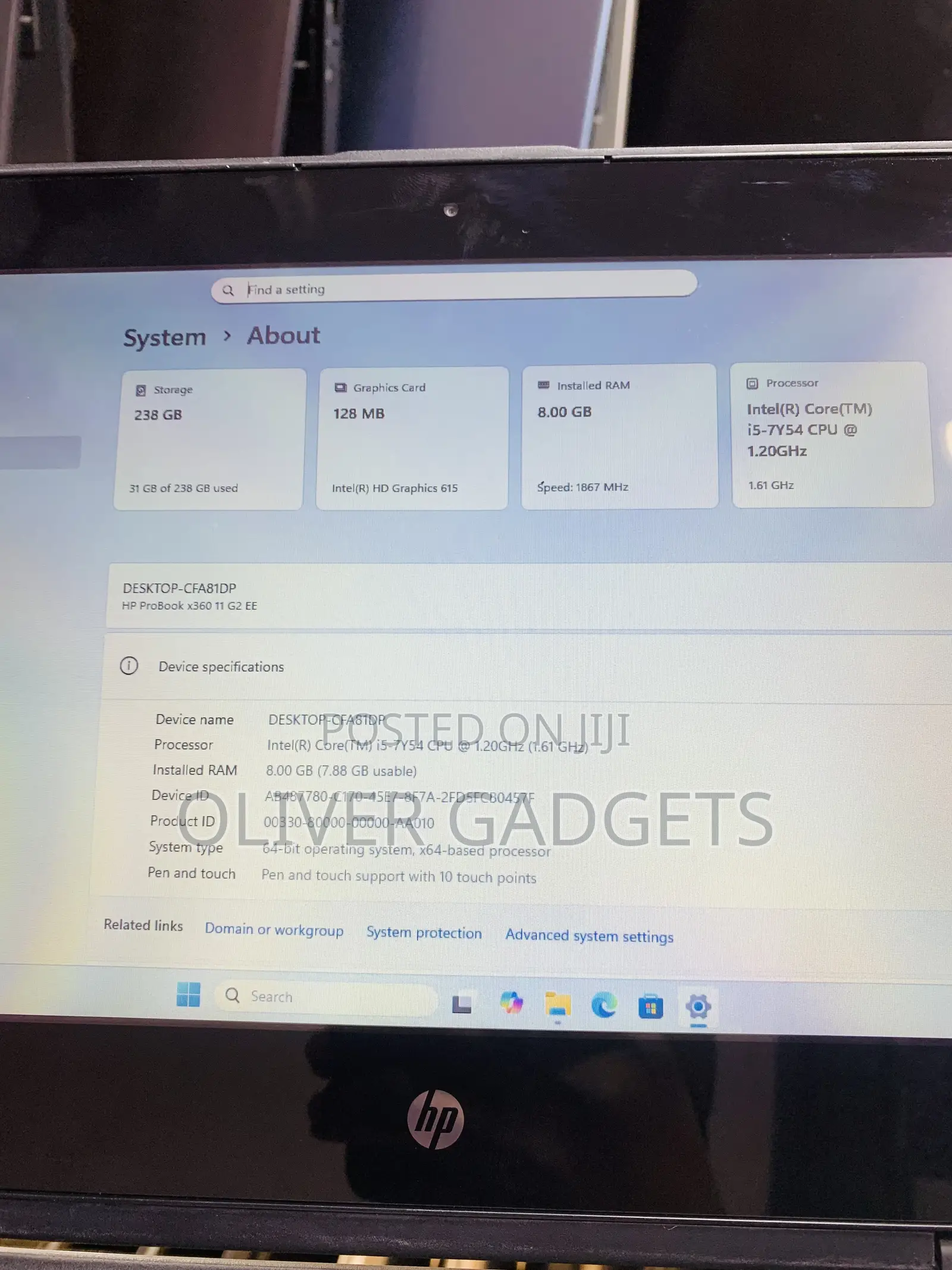 Laptop HP ProBook 11 G2 EE 8GB Intel Core i5 SSD 256GB