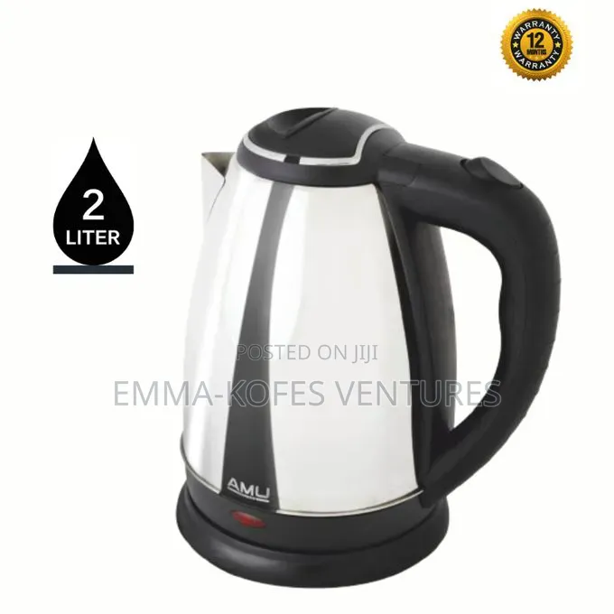 2l Automatic Stainless Steel Electric Kettle -1500w- (2 Pins)