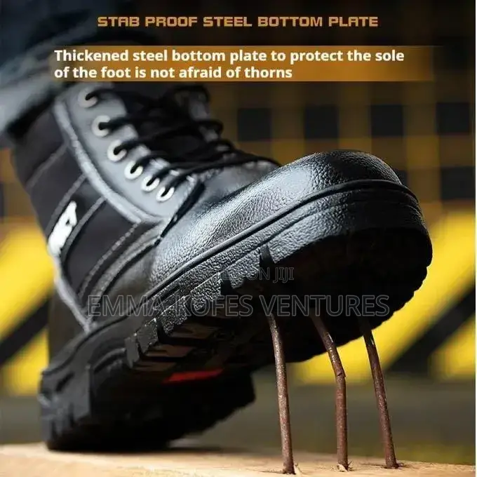 Waterproof Steel Toe Boots - Leather Steel Toe Shoe Non Slip Resistant