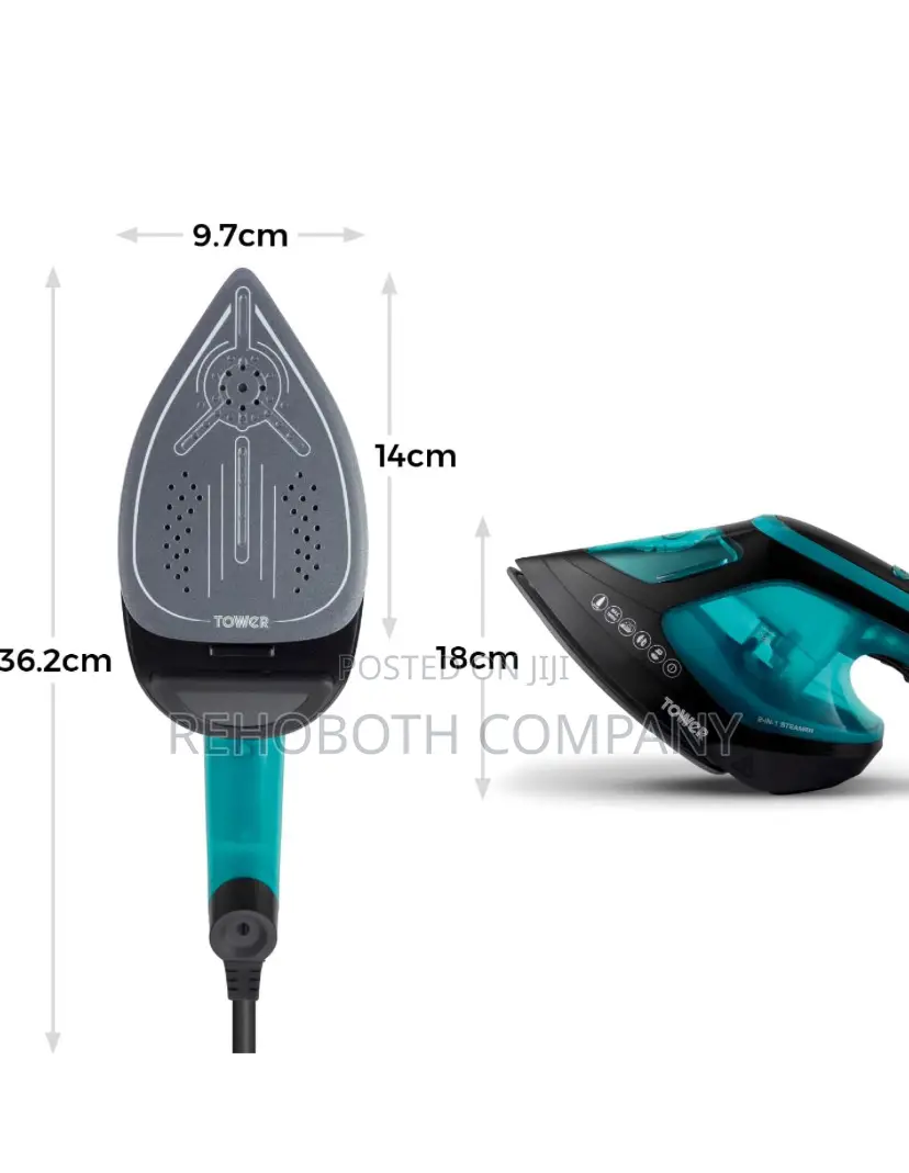 Tower Garment Steamer 1800w, 2-in-1 Steamer Iron