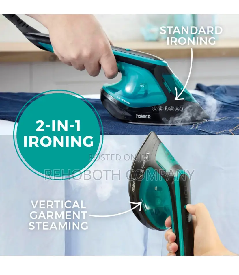 Tower Garment Steamer 1800w, 2-in-1 Steamer Iron