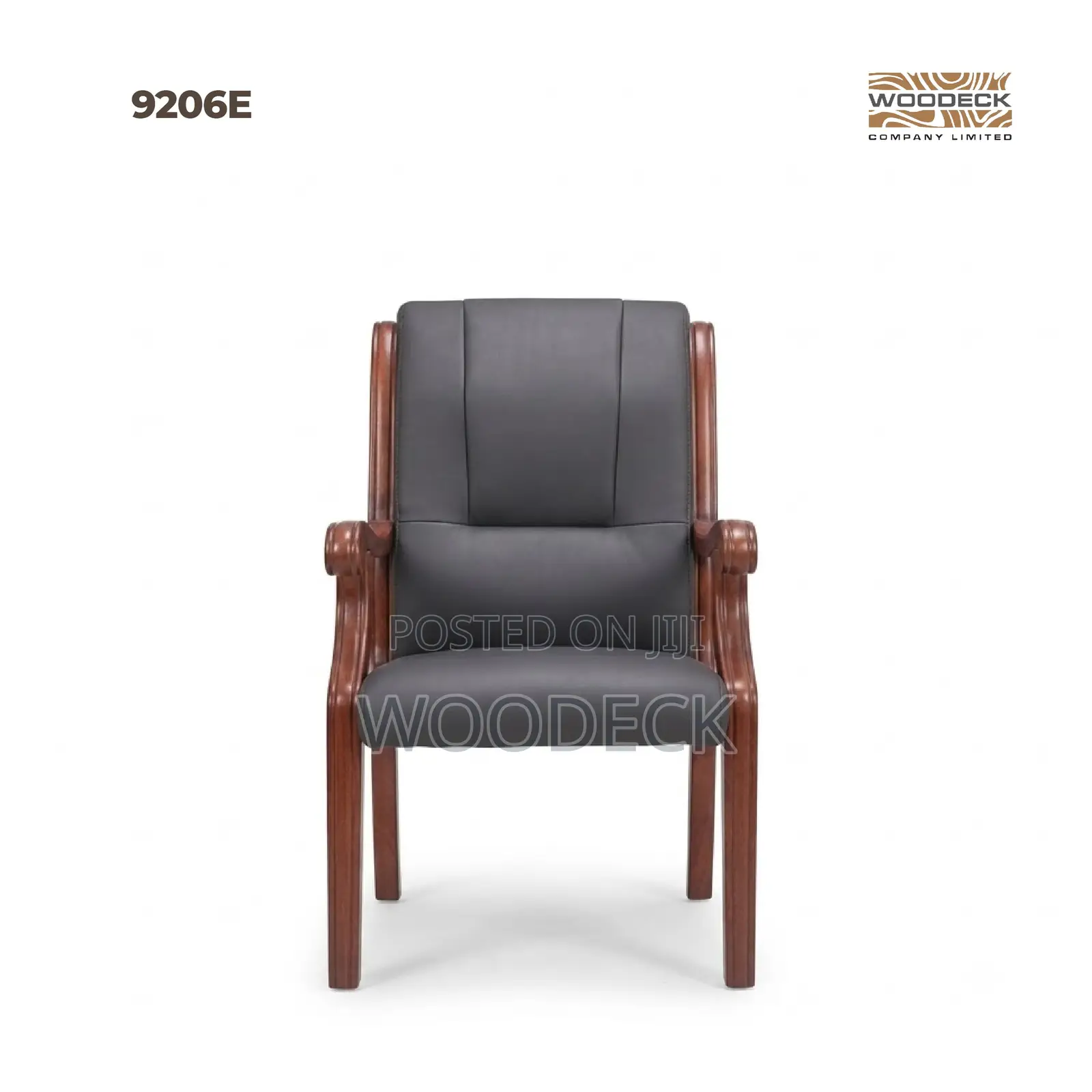 Classic Wooden Armchair With Cushioned Seat and Backrest