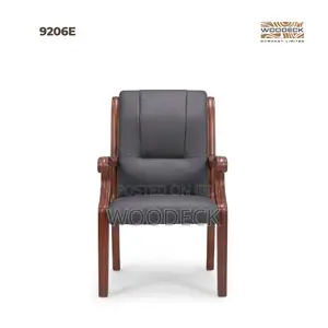Classic Wooden Armchair With Cushioned Seat and Backrest