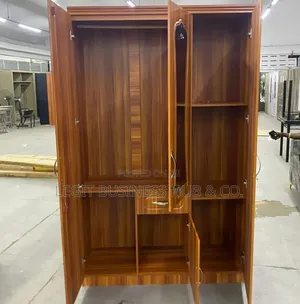 3 Doors Wardrobe Brown
