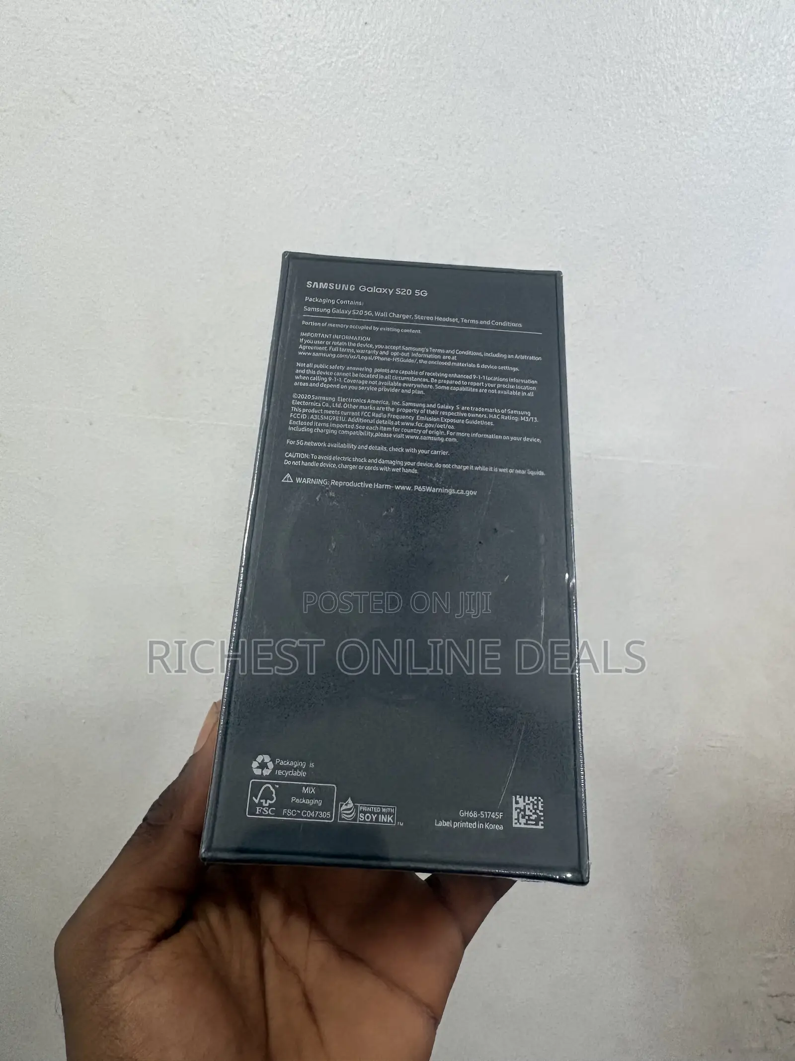 New Samsung Galaxy S20 128 GB Black