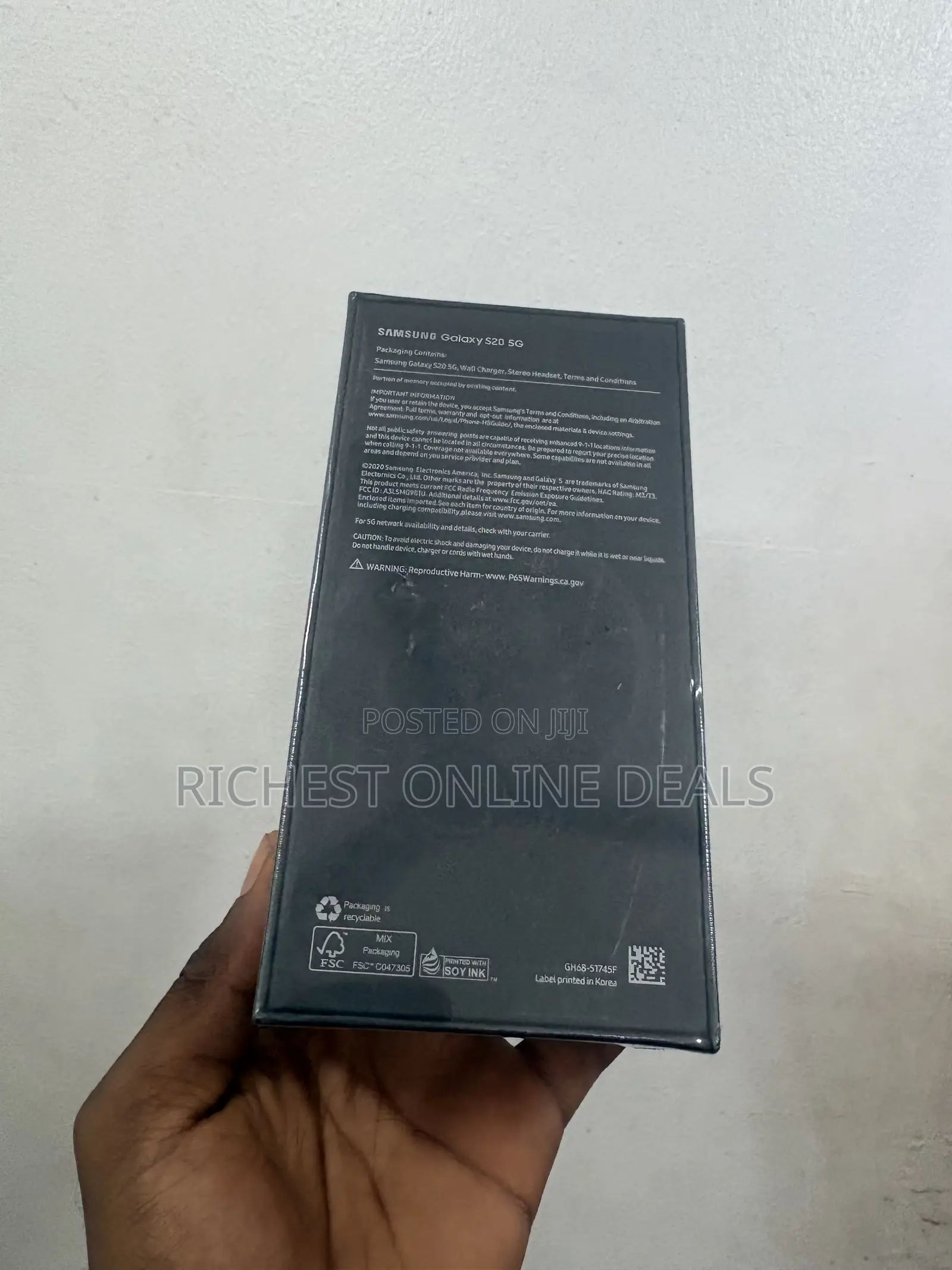 New Samsung Galaxy S20 128 GB Black