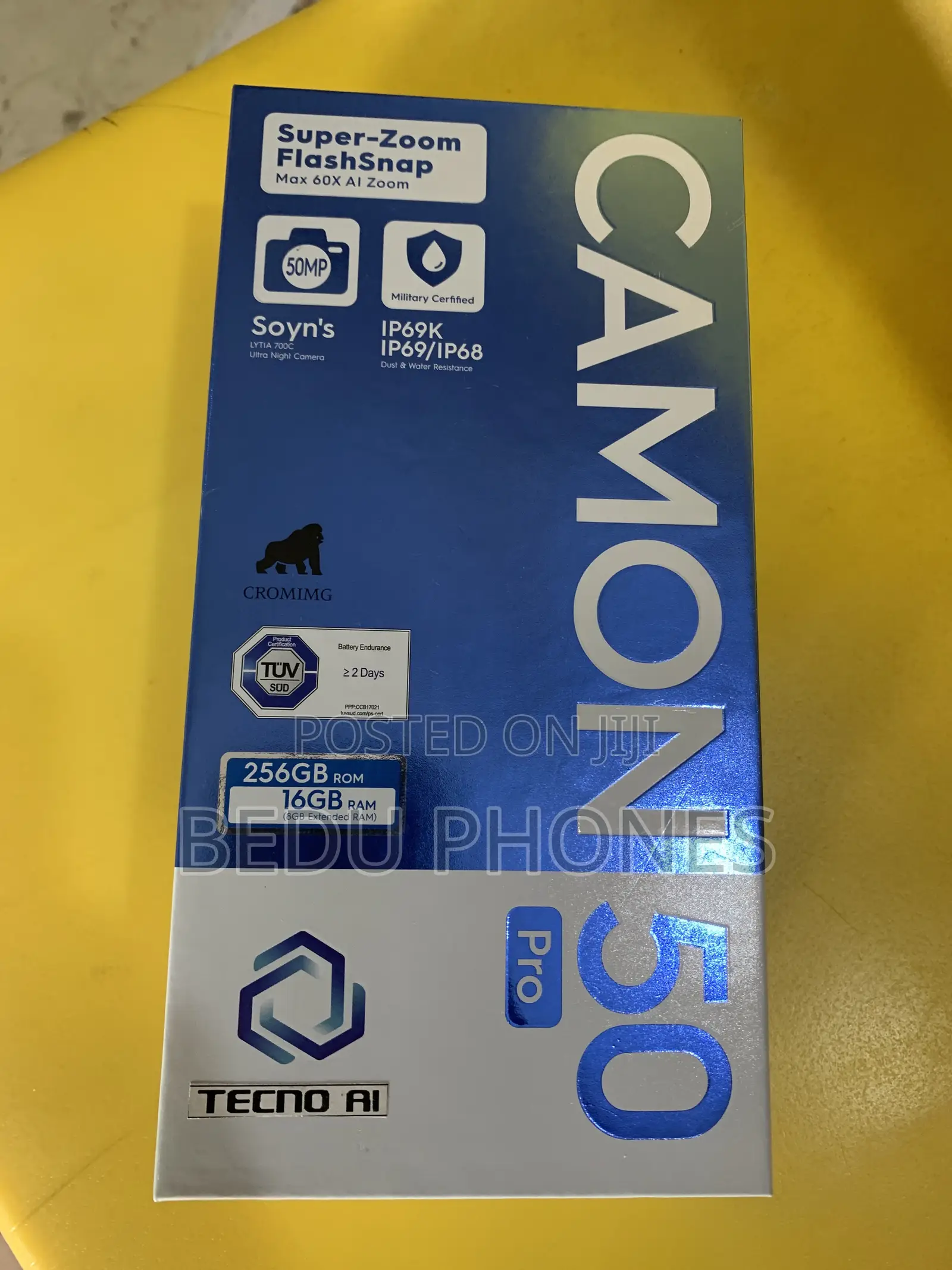 New Tecno Camon 50 Pro 256 GB Gray