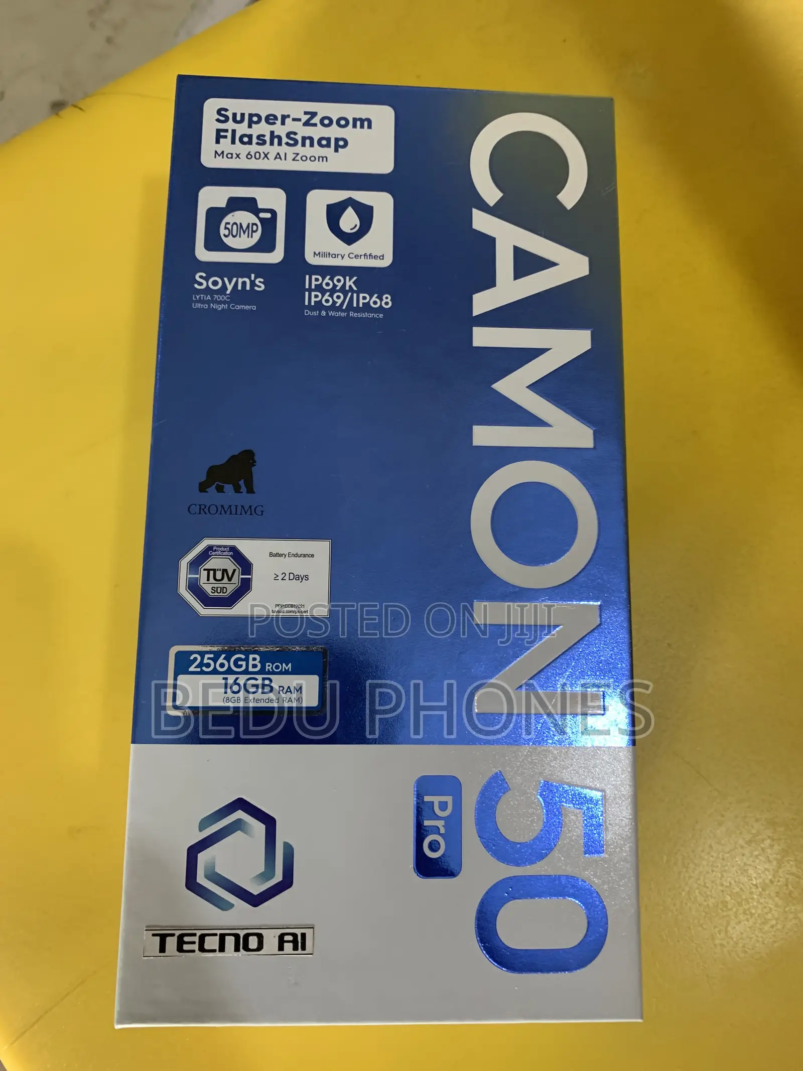New Tecno Camon 50 Pro 256 GB Gray