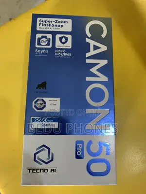 New Tecno Camon 50 Pro 256 GB Gray