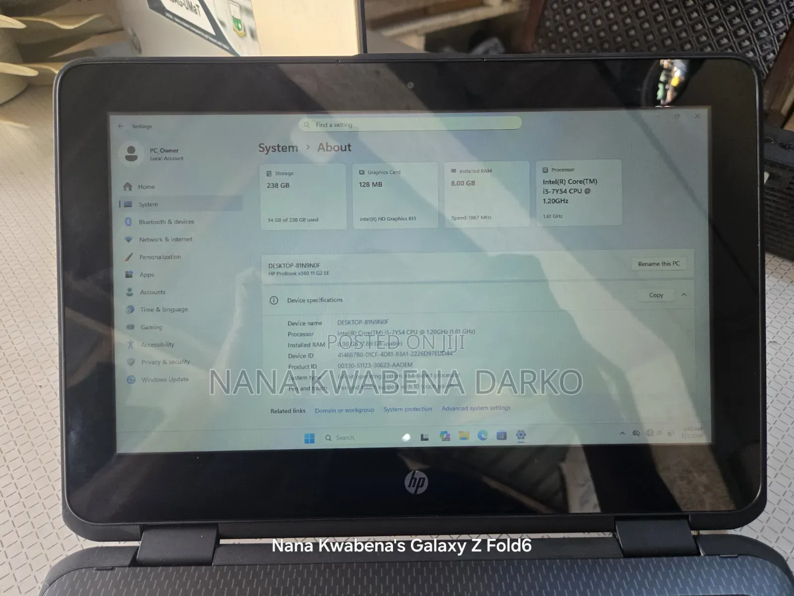 Laptop HP ProBook 11 X360 G2 EE 8GB Intel Core i5 SSD 256GB