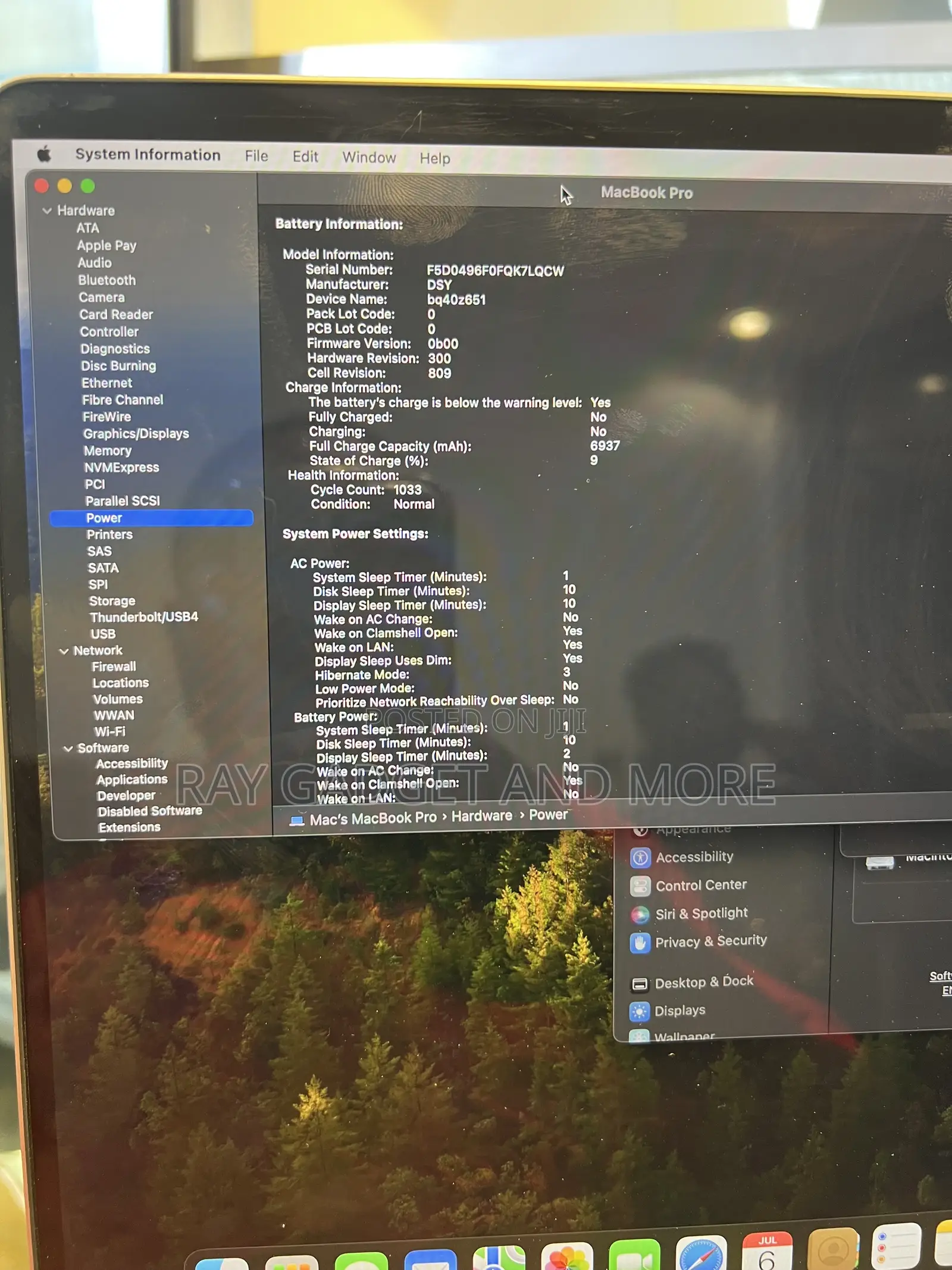 Laptop Apple MacBook Pro 2019 16GB Intel Core i9 HDD 1T