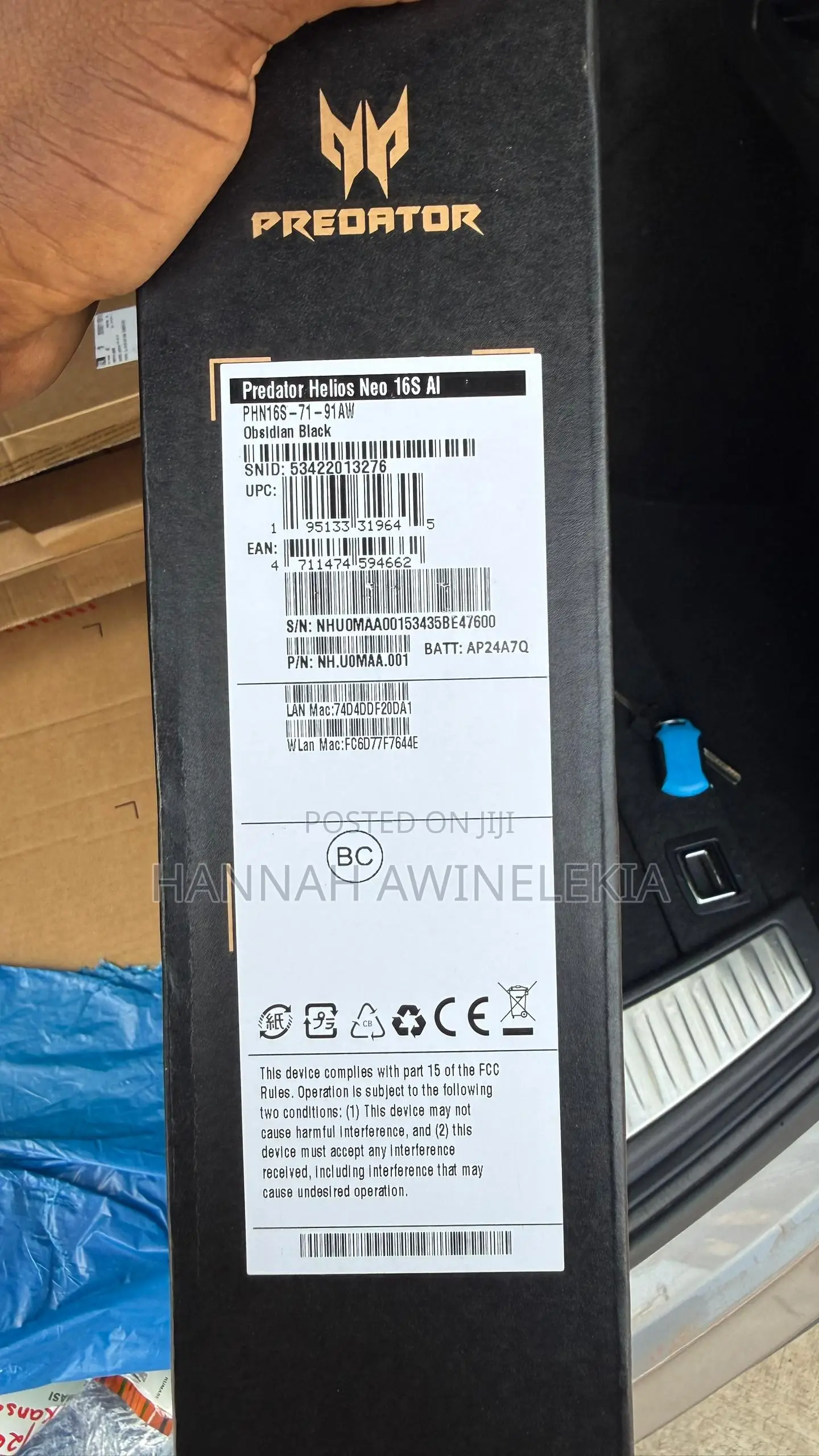 New Laptop Acer Predator Helios Neo 16 16GB Intel Core Ultra 9 SSD 1T