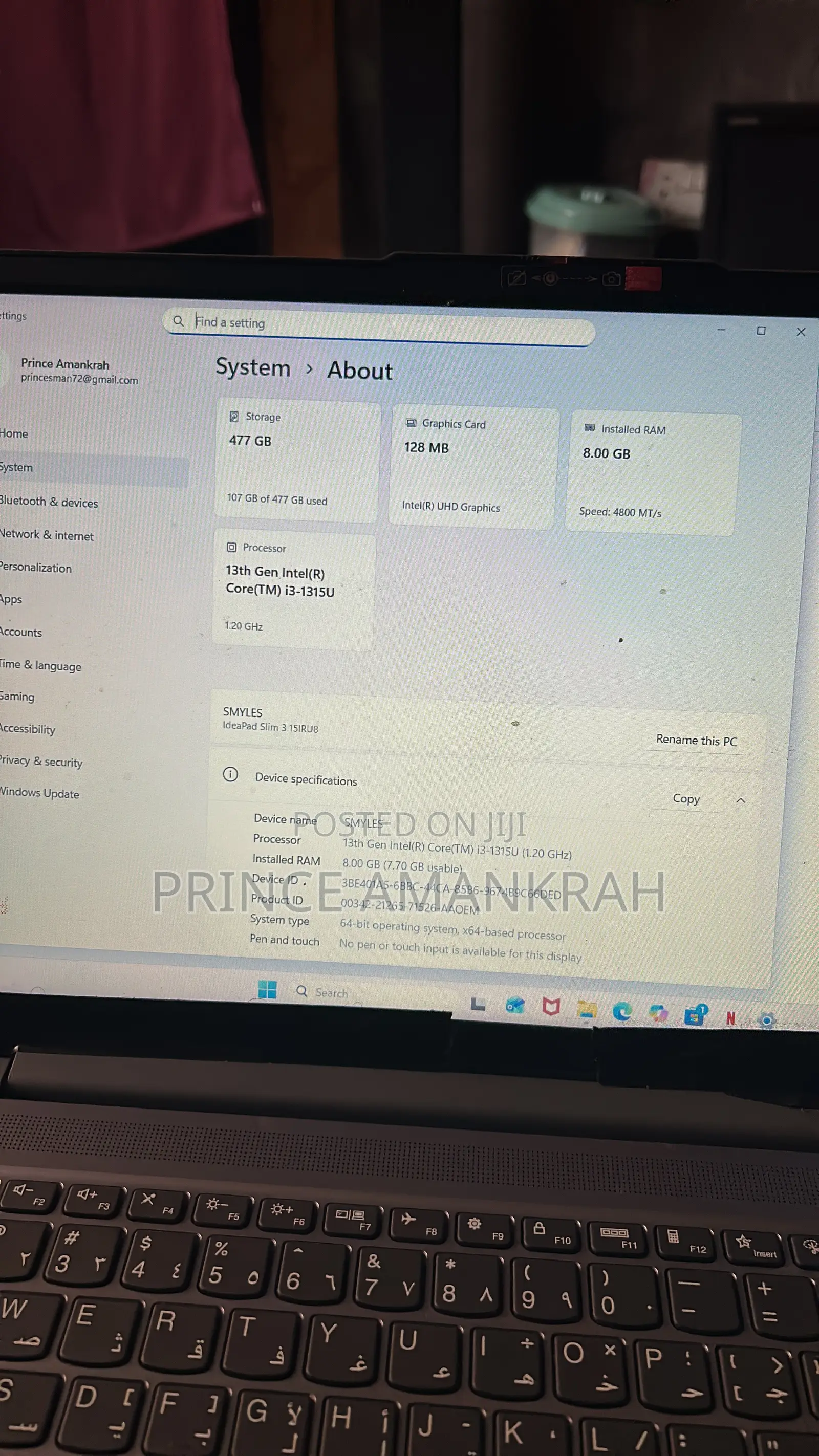 Laptop Lenovo Ideapad 3 8GB Intel Core i3 SSD 512GB